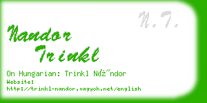 nandor trinkl business card